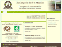 Tablet Screenshot of boulangerie-sixmoulins.com